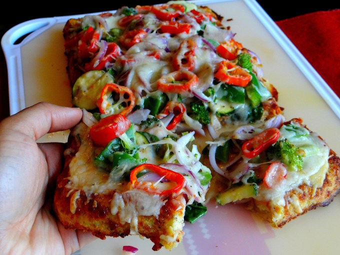 Cauliflower Crust Veggie Pizza